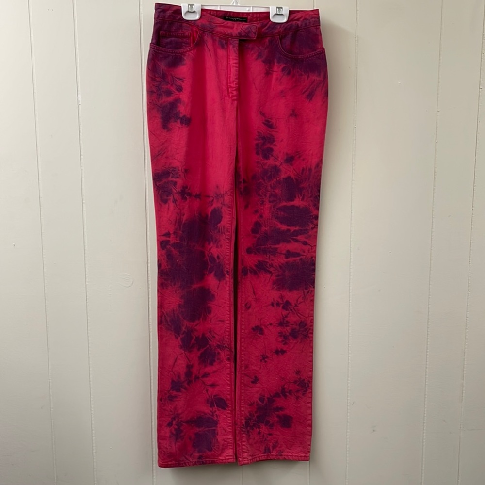 Massimo Rebecchi tie dye wide leg jeans